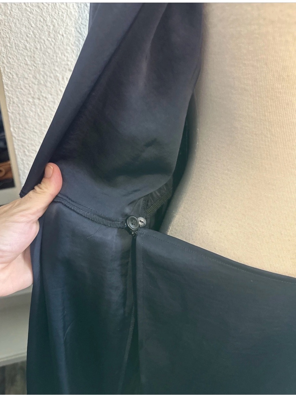 House Of Harlow 1960 Navy Chiffon Wrap Dress Sz Large - Picture 8 of 10